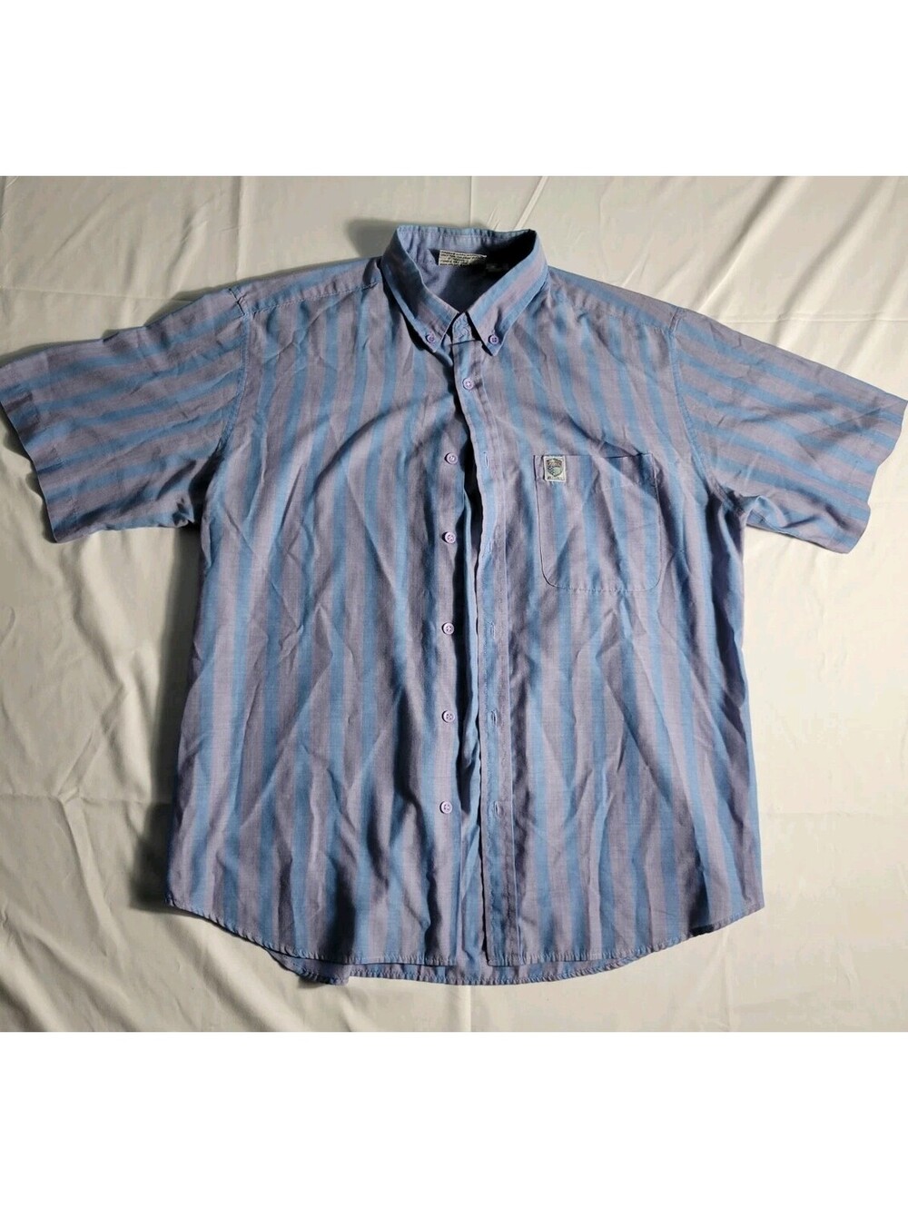 Vintage Brittania Colorblock Striped shirt Pockets Logo Large Mens EUC